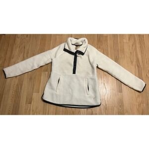 Indyeva Polartec Fleece Pullover Snap Neck White Size S/P Women